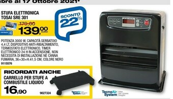 Bricofer Tosai Sre 301 Stufa Elettronica offerta