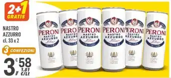 Supermercati Dok NASTRO AZZURRO cl. 33 x 2 offerta