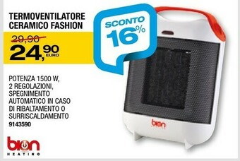 Bricofer Bion Termoventilatore Ceramico Fashion offerta