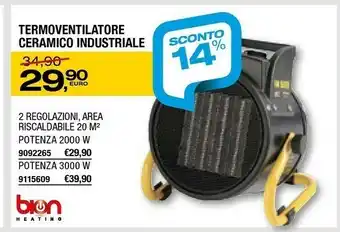 Bion Termoventilatore Ceramico Industriale