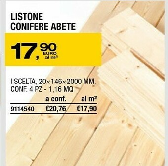 Bricofer Pircher Listone Abete Mercantile, 4pz offerta