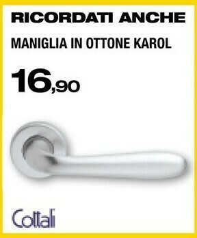 Cottali Maniglia In Ottone Karol