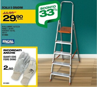 Bricofer Scala 5 Gradini offerta