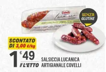 Supermercati Dok SALSICCIA LUCANICA ARTIGIANALE COVELLI offerta