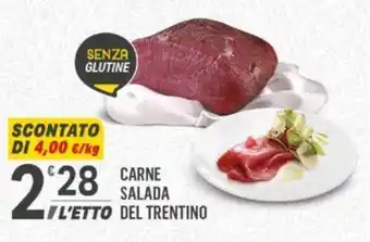 Supermercati Dok CARNE SALADA DEL TRENTINO offerta