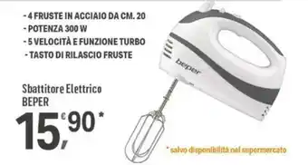 Supermercati Dok Sbattitore Elettrico BEPER offerta