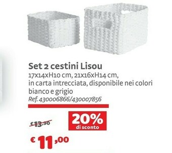 Set 2 Cestini Lisou