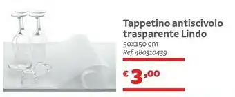Bricocenter Tappetino Antiscivolo Trasparente Lindo offerta