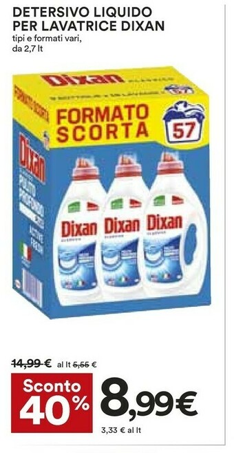 Coop Dixan Detersivo lavatrice offerta