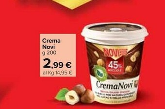 Carrefour Market Novi Crema 45% Nocciole 200 G(ml) offerta