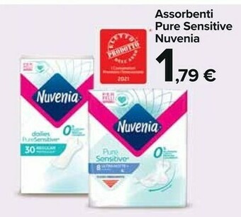 Carrefour Market Nuvenia Assorbenti Pure Sensitive offerta
