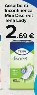 Carrefour Market Tena Assorbenti Incontinenza Mini Discreet offerta