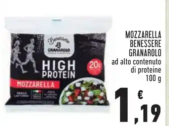 Conad MOZZARELLA BENESSERE GRANAROLO ad alto contenuto di proteine 100 g offerta