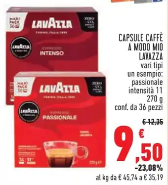 Conad Margherita CAPSULE CAFFÈ A MODO MIO LAVAZZA vari tipi 270 g offerta