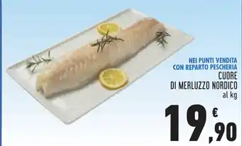 Conad NEI PUNTI VENDITA CON REPARTO PESCHERIA CUORE DI MERLUZZO NORDICO al kg offerta