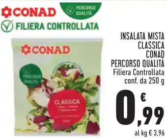 Conad INSALATA MISTA CLASSICA CONAD PERCORSO QUALITÀ Filiera Controllata conf. da 250 g offerta