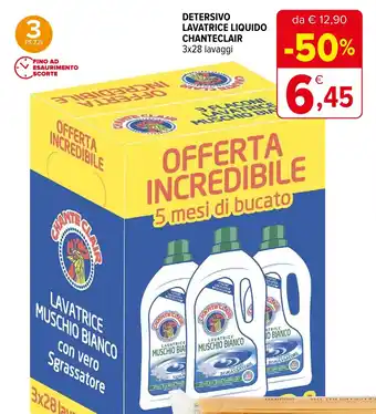 Iperal DETERSIVO LAVATRICE LIQUIDO CHANTECLAIR 3x28 lavaggi offerta