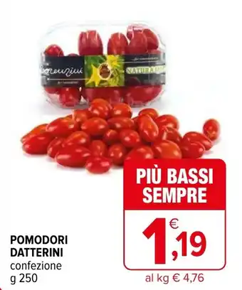 Iperal POMODORI DATTERINI confezione g 250 offerta