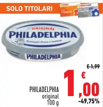 Conad PHILADELPHIA original 100 g offerta