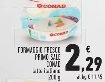 Conad FORMAGGIO FRESCO PRIMO SALE CONAD latte italiano 200 g offerta