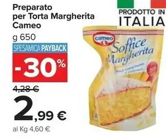 Carrefour Market Cameo Preparato Per Torta Margherita offerta