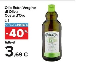 Carrefour Market Costa d'Oro - Olio Extra Vergine di Oliva 1000 g(ml) offerta