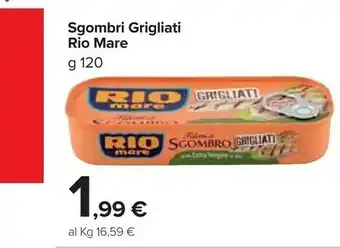 Carrefour Market Rio Mare Filetti Di Sgombro Grigliati Al Naturale 120 G(ml) offerta