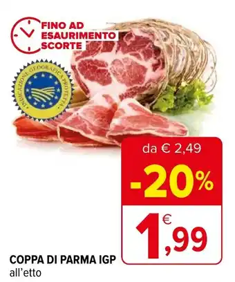 Iperal COPPA DI PARMA IGP all'etto offerta