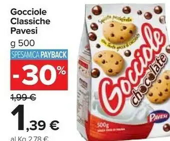 Carrefour Market Pavesi Pavesi - Gocciole Chocolate 500 g(ml) offerta