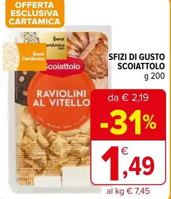 Iperal SFIZI DI GUSTO SCOIATTOLO g 200 offerta