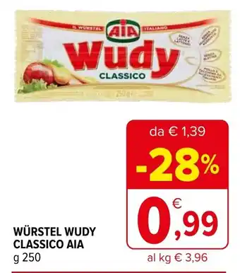 Iperal WÜRSTEL WUDY CLASSICO AIA g 250 offerta
