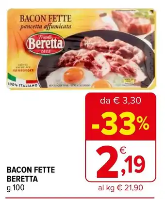 Iperal BACON FETTE pancetta affumicata g 100 offerta