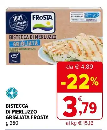 Iperal BISTECCA DI MERLUZZO GRIGLIATA FROSTA g 250 offerta