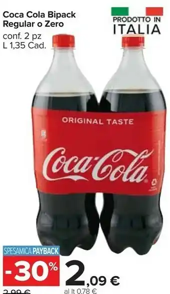Carrefour Market Coca-Cola - Coca Cola Zero Zuccheri Zero Calorie 1350 G(ml) offerta