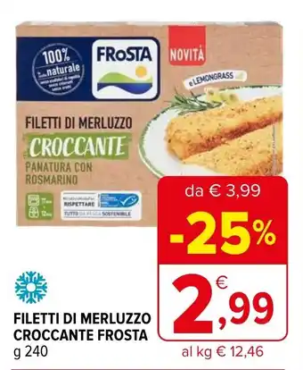 Iperal FILETTI DI MERLUZZO CROCCANTE FROSTA g 240 offerta