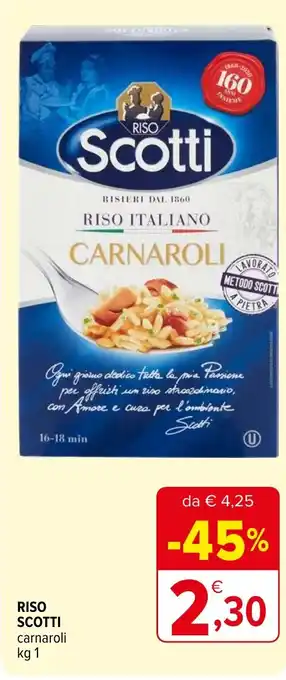 Iperal RISO SCOTTI carnaroli kg 1 offerta