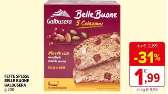 Iperal FETTE SPESSE BELLE BUONE GALBUSERA g 200 offerta