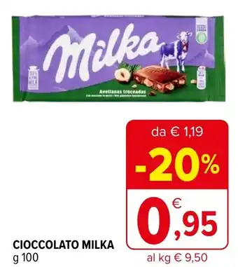 Iperal CIOCCOLATO MILKA g 100 offerta