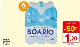 Iperal ACQUA BOARIO lt 1,5x6 offerta