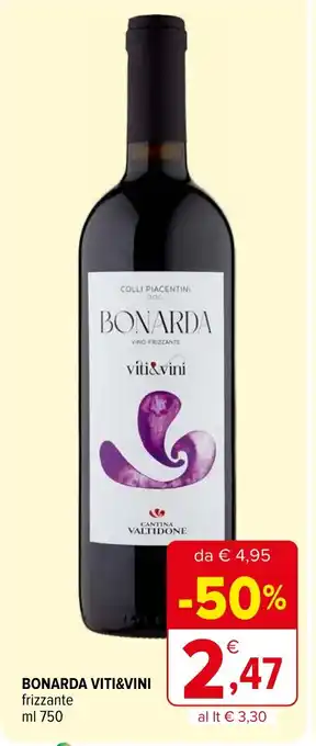 BONARDA VITI&VINI frizzante ml 750
