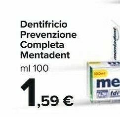 Carrefour Mentadent Dentifricio Prevenzione Completa offerta
