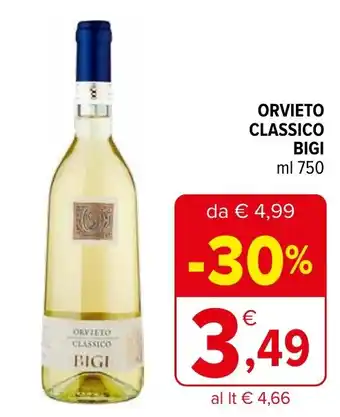 Iperal ORVIETO CLASSICO BIGI ml 750 offerta
