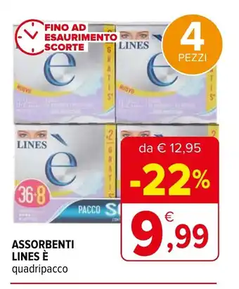 ASSORBENTI LINES È quadripacco