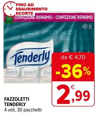 Iperal FAZZOLETTI TENDERLY 4 veli, 30 pacchetti offerta