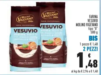 Conad Superstore FARINA VESUVIO MOLINO VIGEVANO tipo "0" 500 g offerta