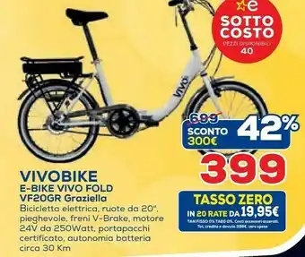 Euronics Vivobike E-bike Fold VF20GR Graziella offerta