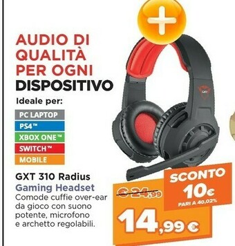 Expert Trust Gaming GXT 310 Radius offerta