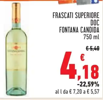 Conad FRASCATI SUPERIORE DOC FONTANA CANDIDA 750 ml offerta