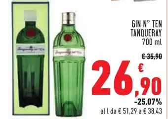 Conad GIN N° TEN TANQUERAY 700 ml offerta