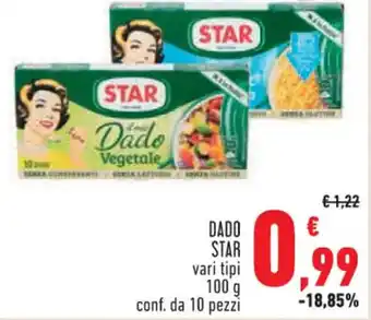 Conad Superstore DADO STAR vari tipi 100 g conf. da 10 pezzi offerta